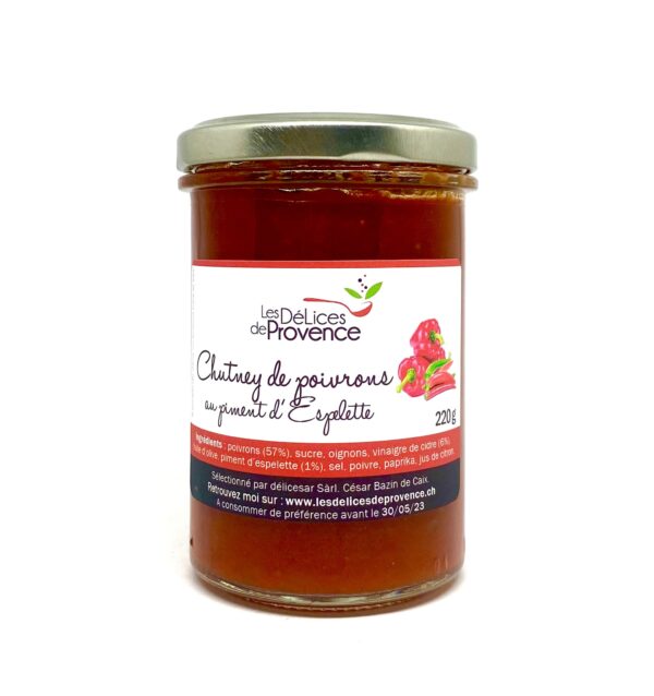 Chutney de poivrons au piment d'Espelette