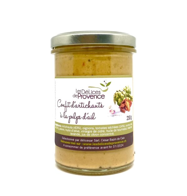 Confit d'artichaut à la pulpe d'ail