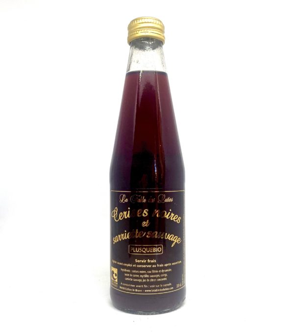 Jus de cerises noires et sarriette sauvage Bio