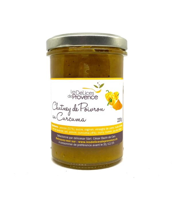Chutney de poivron jaune au curcuma