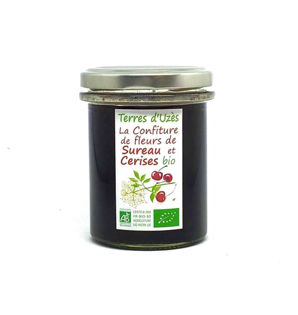 Marmellata di fiori di sambuco con ciliegie biologiche